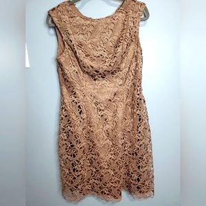 Adrianna Papell fit and flare lace overlay Sleeveless dress Size 8